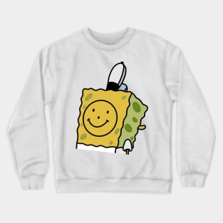 Spongebob Smiley Face on Back - Who is he??? Crewneck Sweatshirt